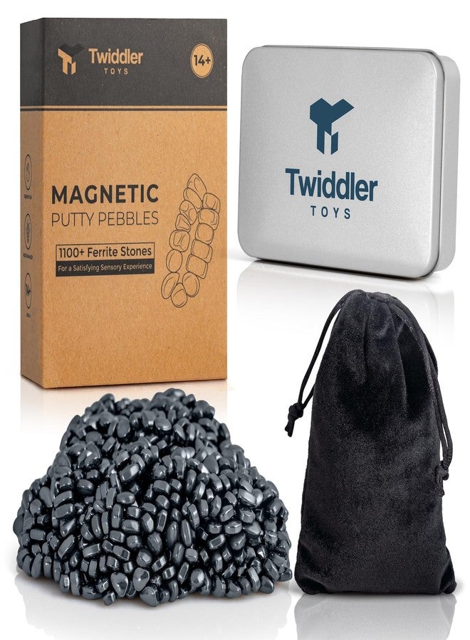Twiddler Toys Magnetic Putty Pebbles - Over 1100 Ferrite Stones - Mild Fidget Magnets for a Satisfying Sensory Experience for Adults - Image 1